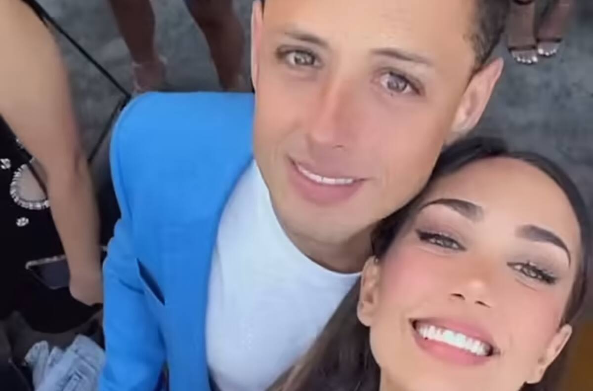 El Chicharito y Nicole McPherson se mostraron muy contentos al conocer a este actor de Hollywood