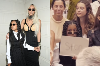 Hija de Kim Kardashian protesta así en contra de los fotógrafos que buscan retratarla