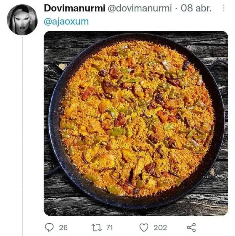 Dovima comparó a Aja con una paella.