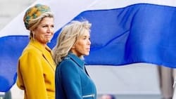 Reina Máxima de Países Bajos descolla al lado de Emmanuel Macron y opaca a su esposa Brigitte