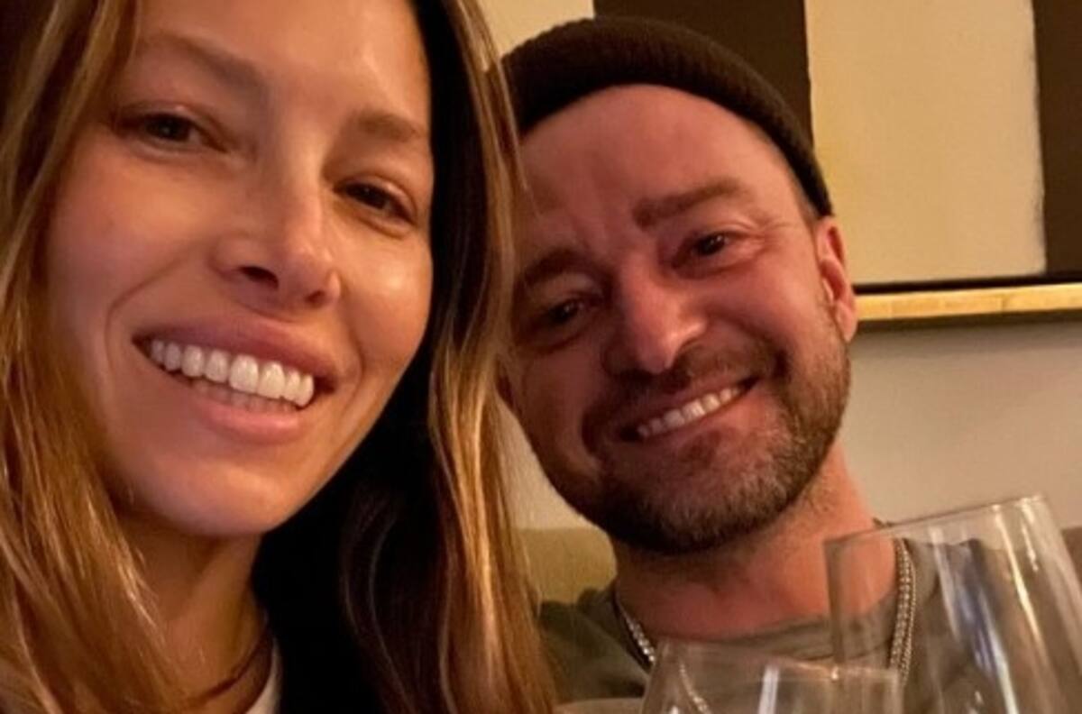 Jessica Biel y Justin Timberlake se muestran unidos y animan un simbólico festejo