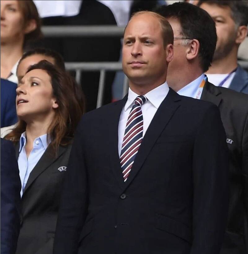 El príncipe William apoyó al equipo femenil de fútbol en el estadio de Wembley. - Créditos: Instagram