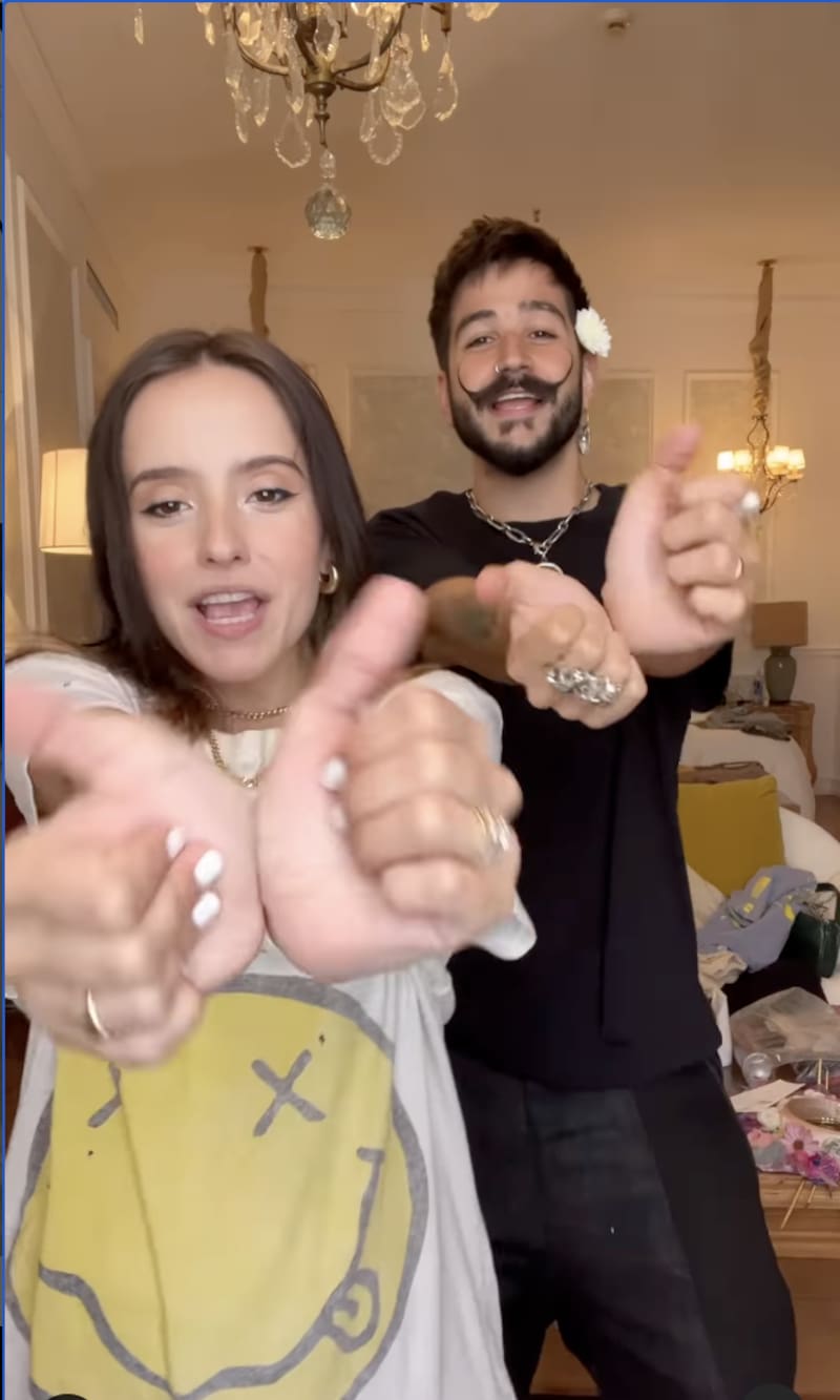 Camilo estrena canción con baile junto a Evaluna - Créditos: Instagram