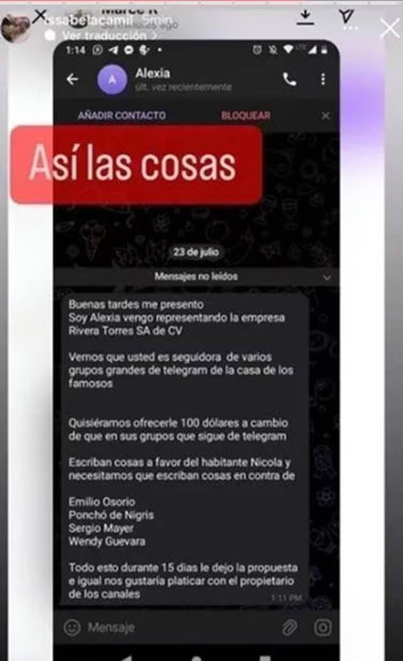 Así fue la denuncia de compra de apoyo para Nicola Porcella.