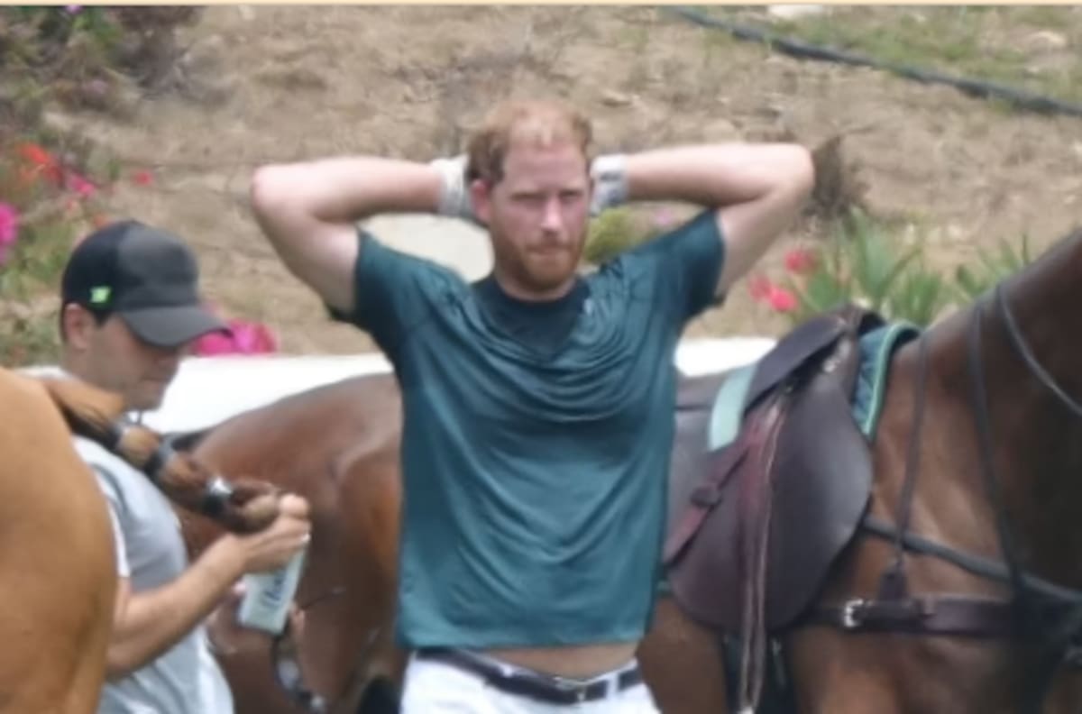 El Príncipe Harry disfruta de un partido de polo en EE.UU., tras visitar a la Reina Isabel II