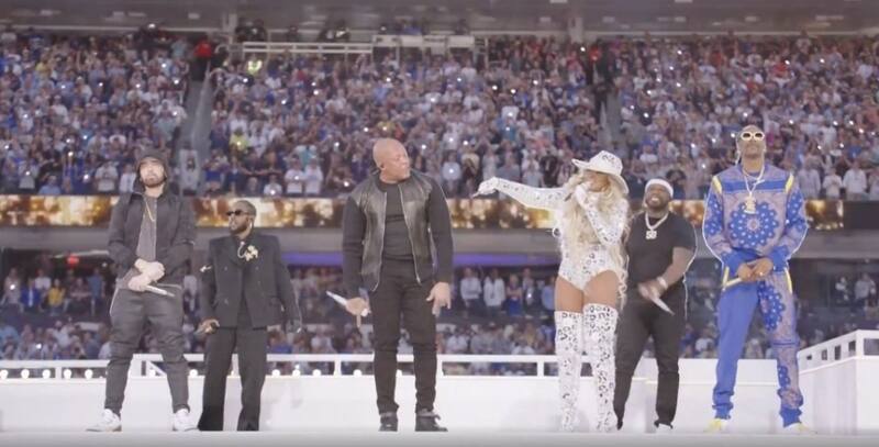 El show del medio tiempo en el Super Bowl LVI - Créditos: Twitter