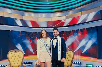 Ex Miss Universo comparte consejos con el nuevo Mister Global en amena plática