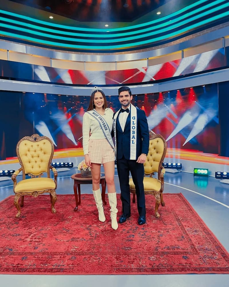Juan Carlos Ariosa y Andrea Meza, ambos reyes de belleza, se conocieron en Miami - Créditos: Instagram