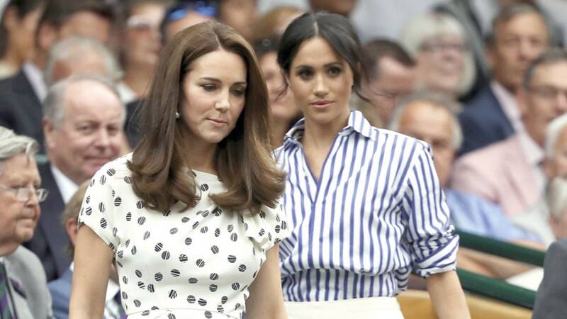 Kate y Meghan estuvieron juntas en Wimbledon por primera vez en 2018. - Créditos: Agencias