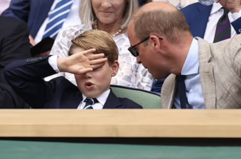Al príncipe George casi se le cae el trofeo de Wimbledon