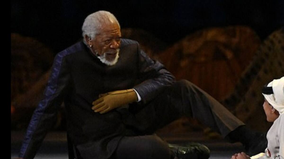 Durísimas críticas contra Morgan Freeman por su papel en la apertura de Qatar 2022