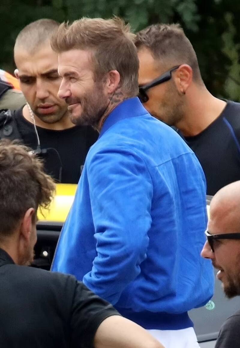 David Beckham fue captado conduciendo su nuevo Maserati GranTurismo mientras filmaba una campaña - Créditos: Instagram