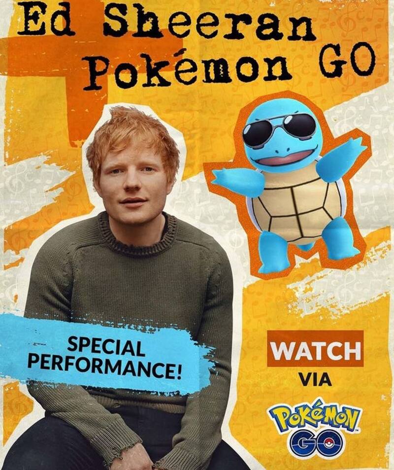 Ed Sheeran colaborará con Pokemon GO para concierto en línea - Créditos: Instagram: @teddysphotos