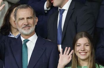 Infanta Sofía acompaña a su papá a la Copa del rey reafirmando la pasión que siente por el futbol