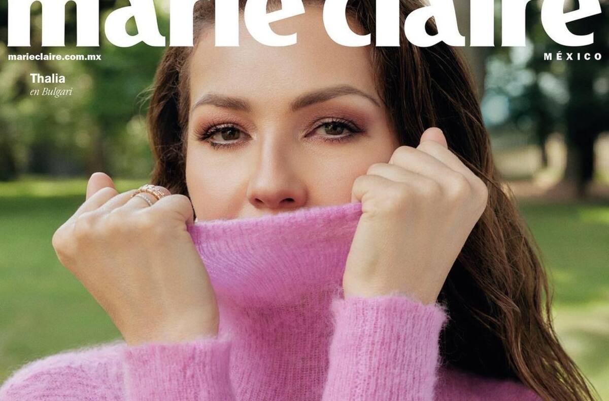 Thalía protagoniza portada de revista usando lo último en moda de joyería