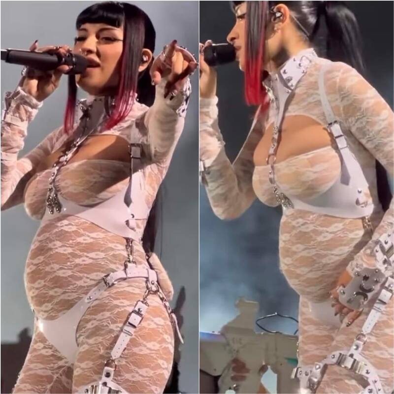 Cazzu confirma embarazo mostrando su pancita en pleno escenario - Créditos: Instagram