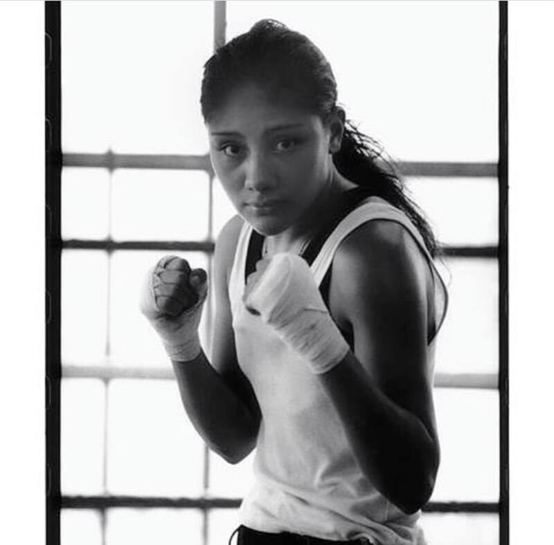 La boxeadora en sus inicios