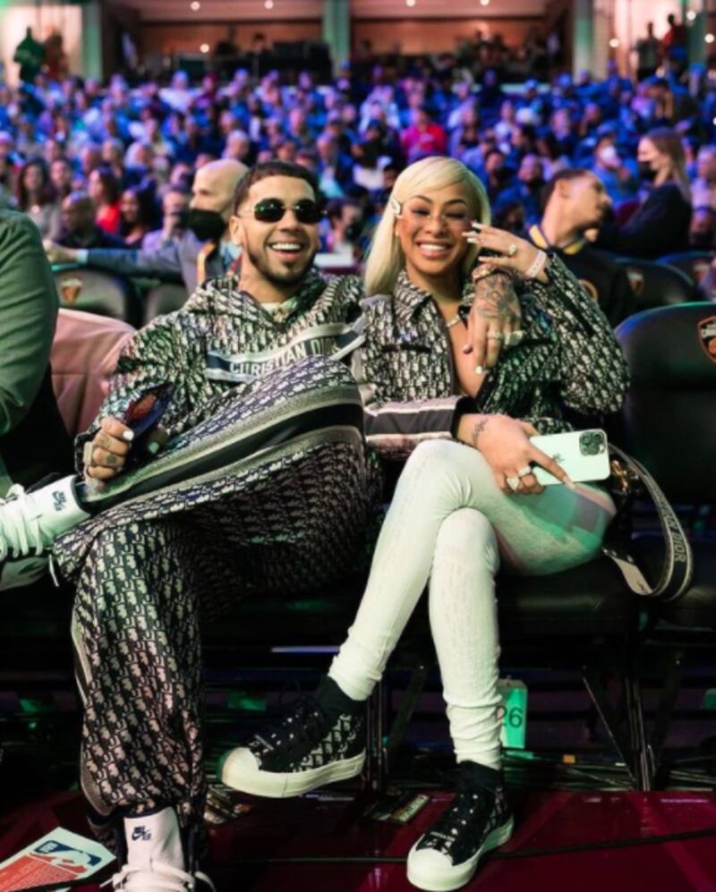 Así lucieron Yailin y Anuel AA en el evento de estrellas de la NBA - Créditos: Instagram