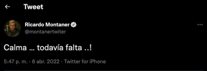 La publicación de Montaner que abre dudas sobre el nacimiento de Índigo - Créditos: Twitter