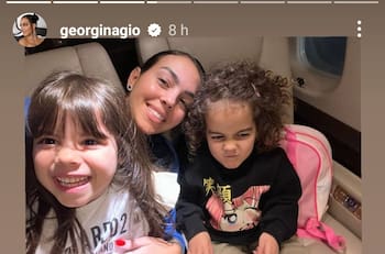 Georgina Rodríguez llega a Qatar con todos sus hijos para apoyar a Cristiano Ronaldo