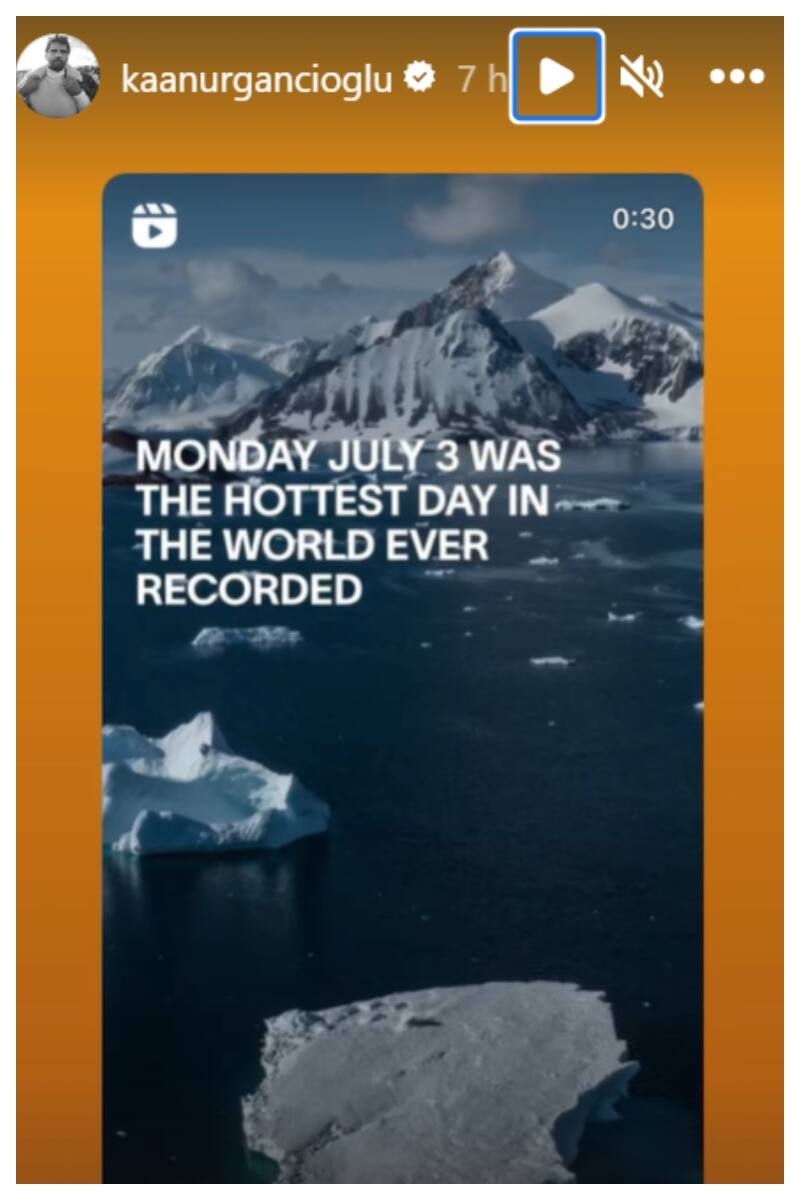 Kaan Urgancıoğlu es un actor comprometido con los problemas medioambientales. Su último mensaje se refirió al aumento de la temperatura.