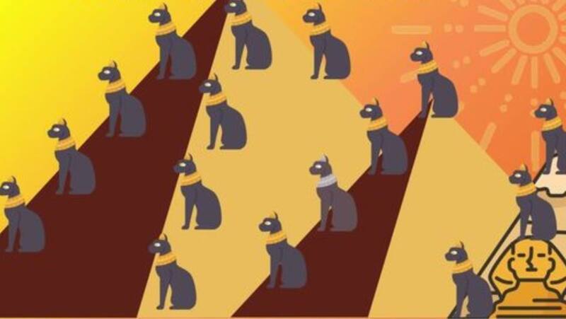 ¿Puedes encontrar al gato egipcio diferente en la imagen?