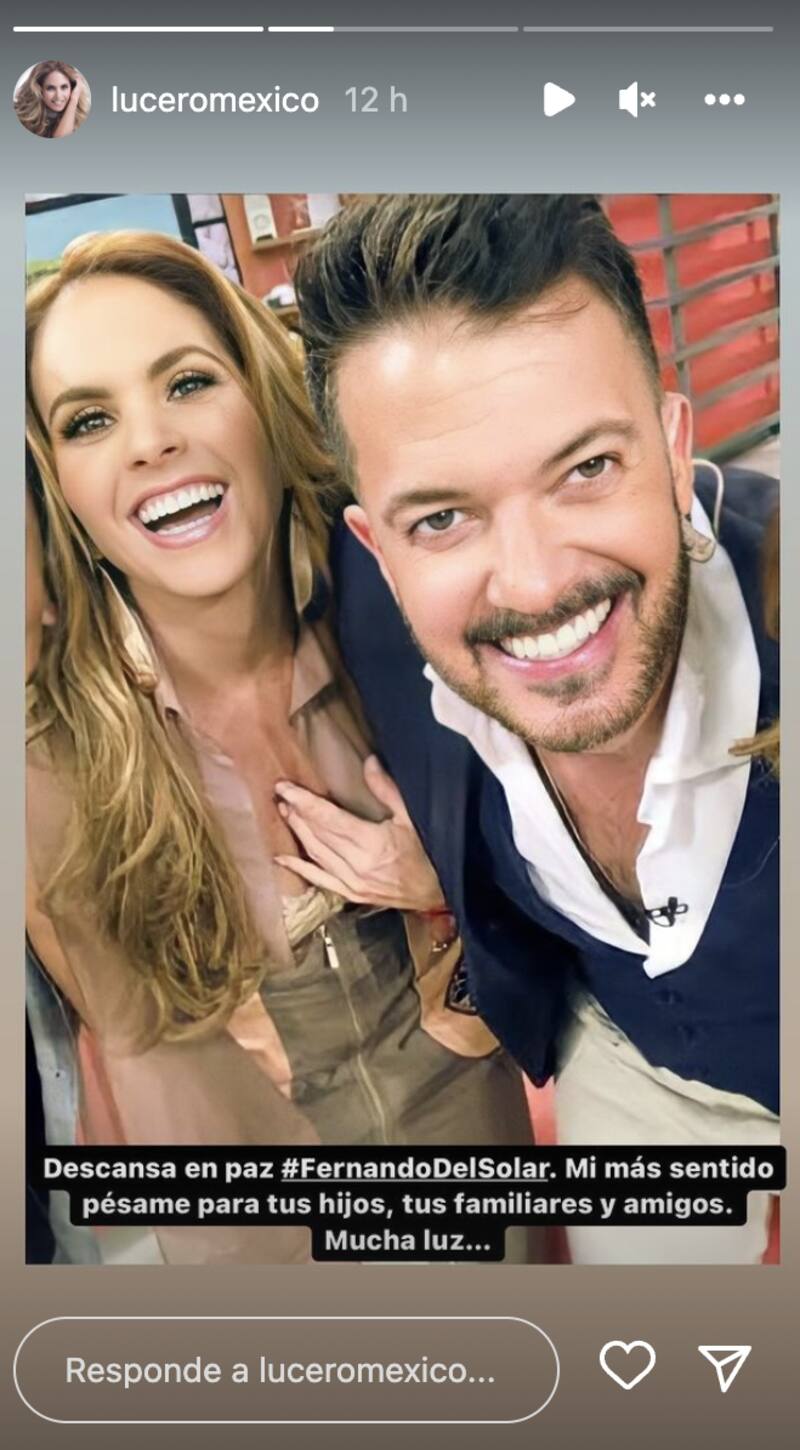 El tierno homenaje que le hizo Lucero a Fernando del Solar - Créditos: Instagram