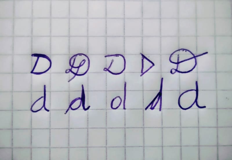 La forma en que escribes la letra D tiene mucho que revelar sobre tu personalidad.