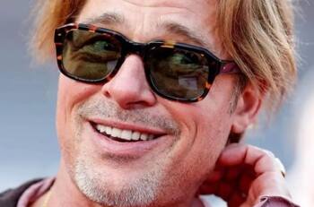 Brad Pitt aparece con falda para evitar el calor en Europa