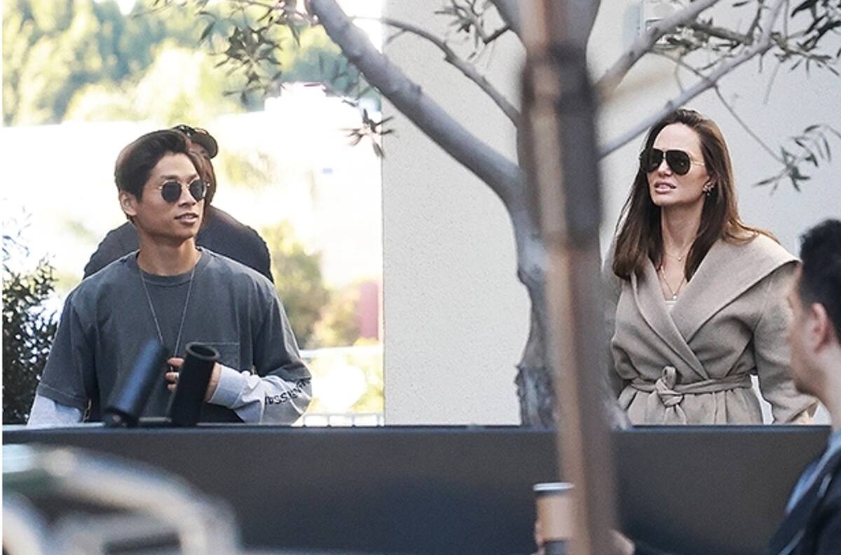 Angelina Jolie tiene momento madre e hijo con Pax Jolie-Pitt en Los Ángeles