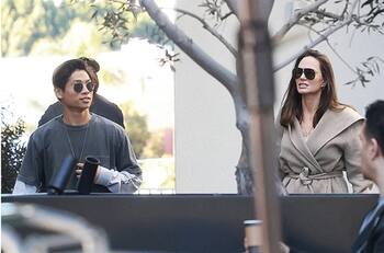Angelina Jolie tiene momento madre e hijo con Pax Jolie-Pitt en Los Ángeles