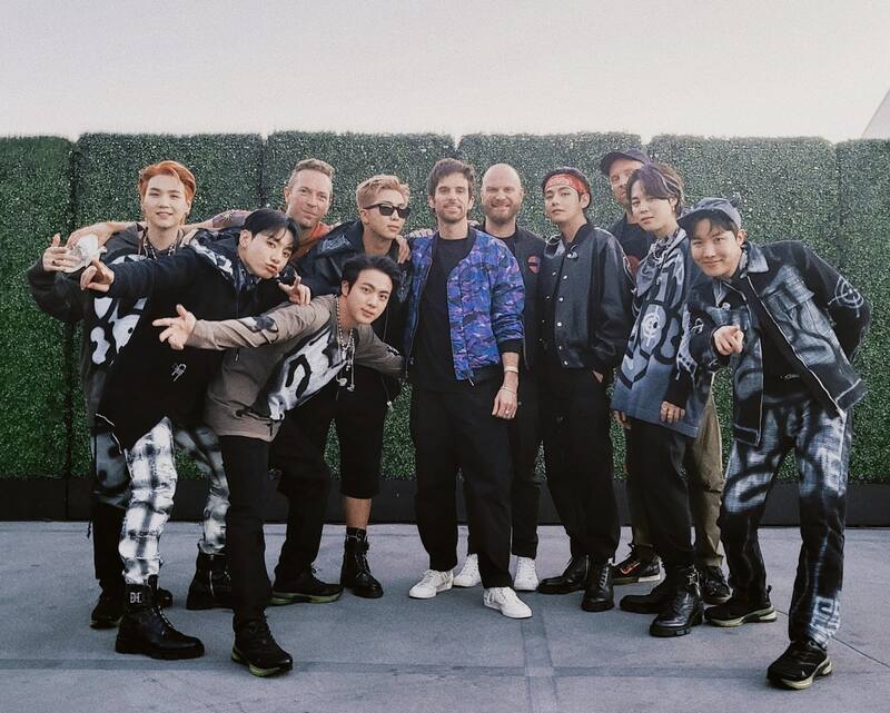 BTS y Chris Martin se reunieron - Créditos: Instagram