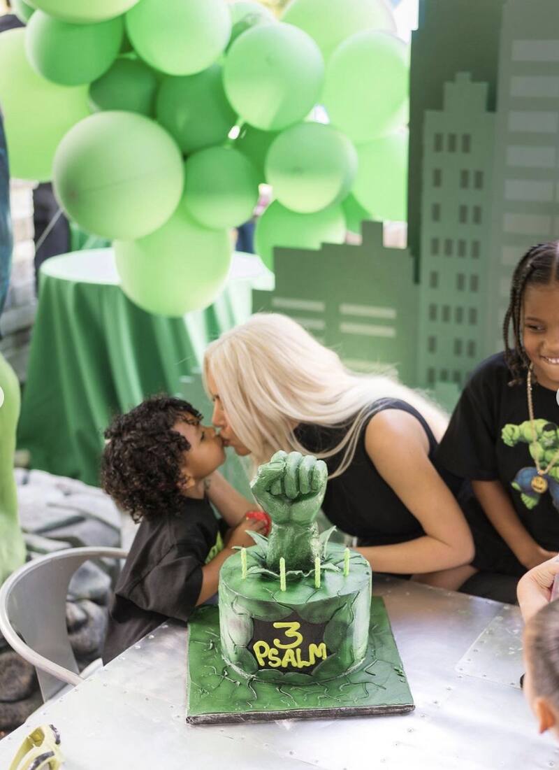 Kim Kardashian celebró el tercer cumpleaños de su pequeño Psalm. - Créditos: Instagram