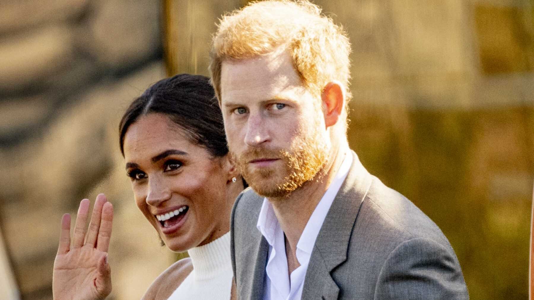 El príncipe Harry y su esposa, Meghan Markle.