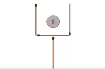 Acertijo lógico: Saca la moneda con solo mover dos cerillos