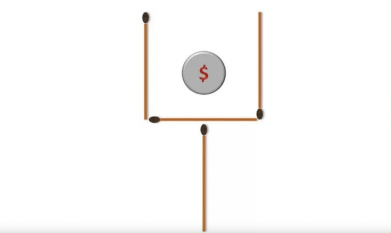 Acertijo lógico: mueve dos cerillos y saca la moneda - Créditos: Todo disca