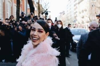 Danna Paola deslumbra en el primer día de la Fashion Week en Milán