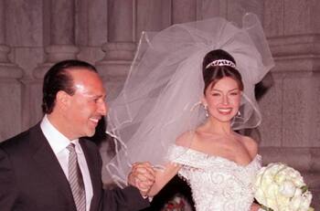 Thalía dedicó un romántico mensaje a Tommy Mottola en su aniversario de bodas