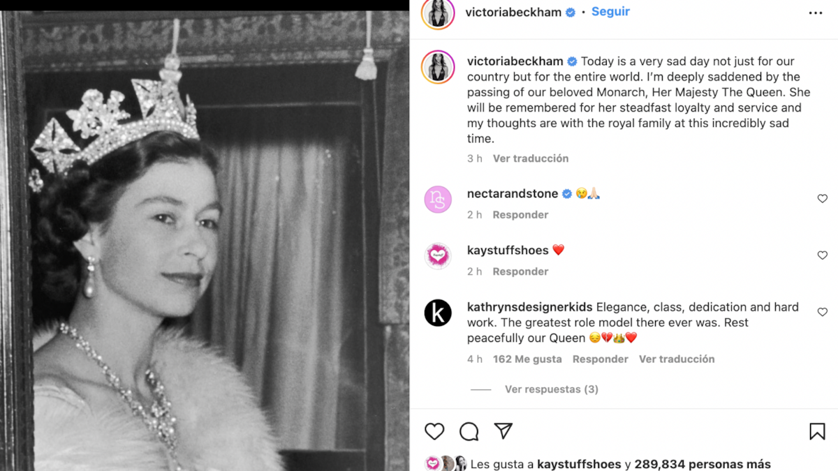 Los Beckham lamentan muerte de la reina Isabel II, con quien tenían una estrecha relación