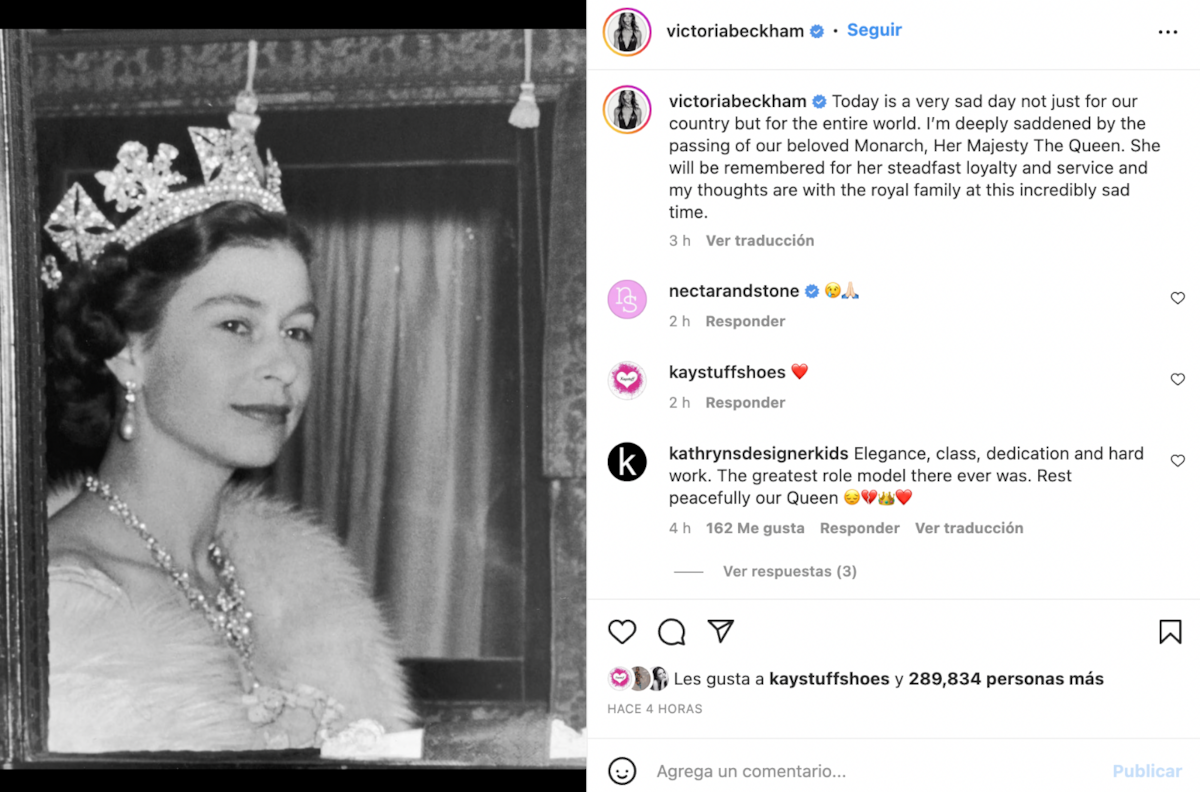 Los Beckham lamentan muerte de la reina Isabel II, con quien tenían una estrecha relación