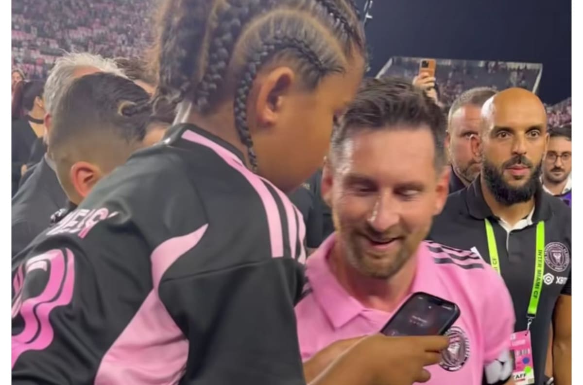El hijo de Kim Kardashian tuvo el mejor día de su vida en el debut de Messi en Miami