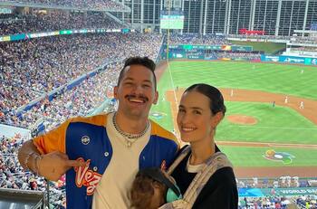 Las conmovedoras imágenes de Mau Montaner y su hijo Apolo en la playa