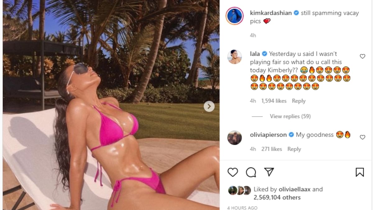 Con este bikini de infarto se broncea Kim Kardashian en sus vacaciones