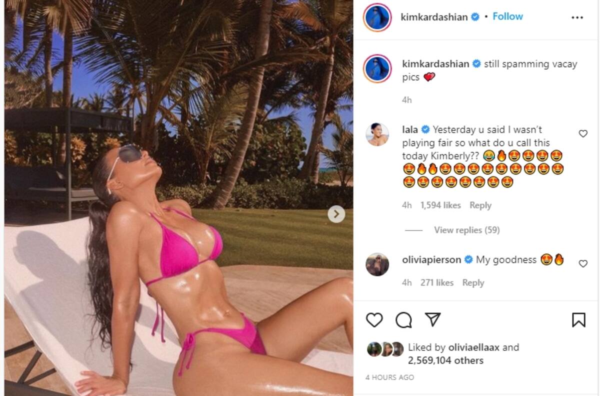 Con este bikini de infarto se broncea Kim Kardashian en sus vacaciones