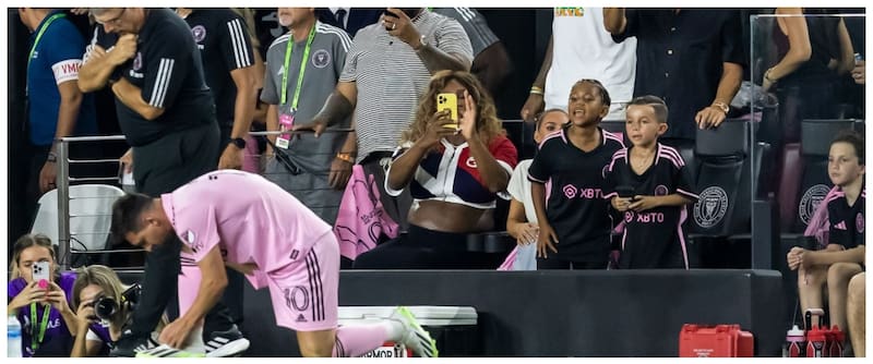 Kim Kardashian asistió al debut de Lionel Messi con el Inter Miami.