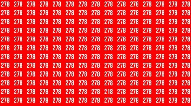 Tienes 10 segundos para encontrar el numero diferente en la imagen.