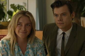 Harry Styles y Florence Pugh se besaron en secreto mientras filmaban película de Olivia Wilde