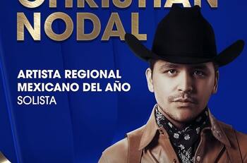 "Al amor de mi vida", dice Christian Nodal y dedica premio a Belinda