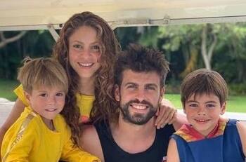 Piqué fue captado con sus hijos Milan y Sasha en su salida familiar en Miami