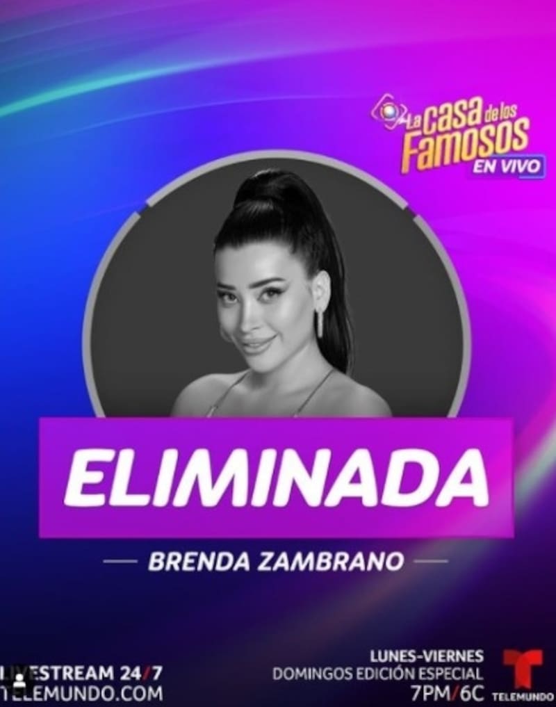 Brenda Zambrano, la segunda eliminada de 'La casa de los famosos 2' - Créditos: Instagram